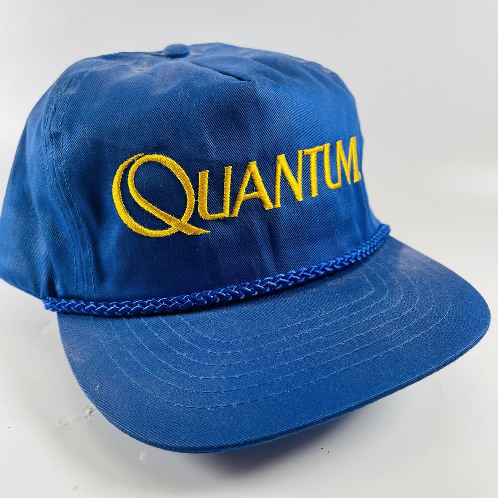 Quantum Fishing Reels Rope Hat Baseball Cap Men's One Size Fits Most Blue Logo